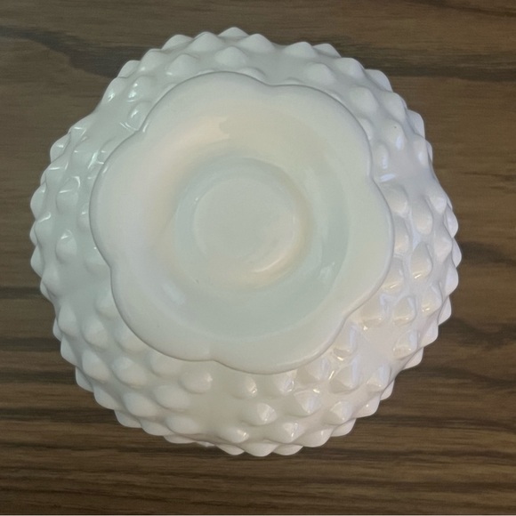 Vtg Fenton Hobnail Candle Holder - Picture 7 of 11